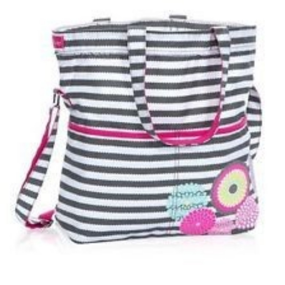 Retro metro fold over bag